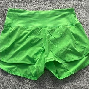 Lululemon Athletica Bright Green Athletic Shorts